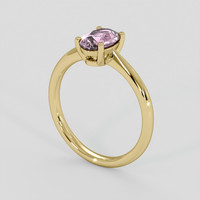 1.15 Ct. Pink Sapphire Ring, 18K Yellow Gold 2