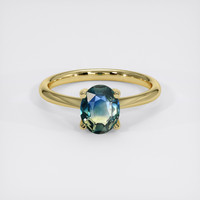 1.06 Ct. Bi Color Sapphire Ring, 18K Yellow Gold 1