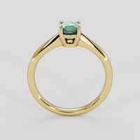 1.02 Ct. Bluish Green Sapphire Ring, 18K Yellow Gold 3