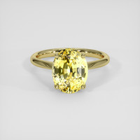 6.18 Ct. Yellow Sapphire Ring, 18K Yellow Gold 1