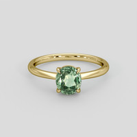 1.77 Ct. Green Sapphire Ring, 18K Yellow Gold 1