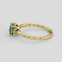 1.77 Ct. Green Sapphire Ring, 18K Yellow Gold 4