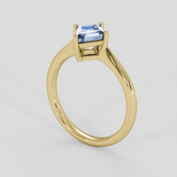 1.06 Ct. Bi Color / Parti Sapphire Ring, 18K Yellow Gold 2