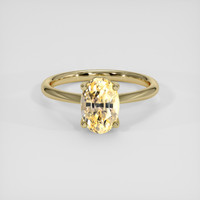 2.20 Ct. Yellow Sapphire Ring, 18K Yellow Gold 1