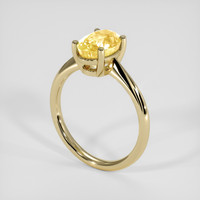 2.20 Ct. Yellow Sapphire Ring, 18K Yellow Gold 2