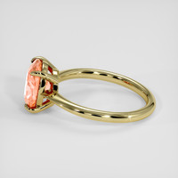3.00 Ct. Padparadscha Sapphire Ring, 18K Yellow Gold 4