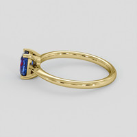 0.73 Ct. Blue Sapphire Ring, 18K Yellow Gold 4