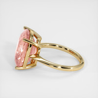 12.48 Ct. Padparadscha Sapphire Ring, 18K Yellow Gold 4