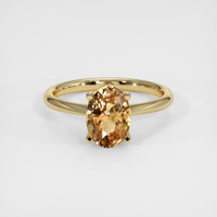 1.65 Ct. Sapphire Ring, 18K Yellow Gold 1