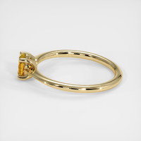 0.51 Ct. Orangish Yellow Sapphire Ring, 18K Yellow Gold 4