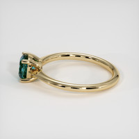 0.99 Ct. Greenish Blue Sapphire Ring, 18K Yellow Gold 4