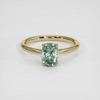 1.71 Ct. Green Sapphire Ring, 18K Yellow Gold 1