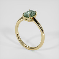 1.71 Ct. Green Sapphire Ring, 18K Yellow Gold 2