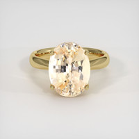 6.16 Ct. Sapphire Ring, 18K Yellow Gold 1