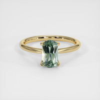 1.87 Ct. Green Sapphire Ring, 18K Yellow Gold 1