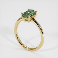 1.87 Ct. Green Sapphire Ring, 18K Yellow Gold 2