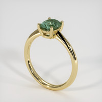 1.40 Ct. Green Sapphire Ring, 18K Yellow Gold 2
