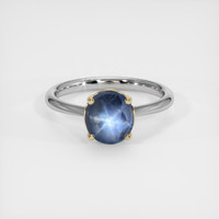 2.16 Ct. Sapphire Ring, 14K Yellow & White 1