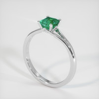 0.55 Ct. Emerald Ring, Platinum 950 2