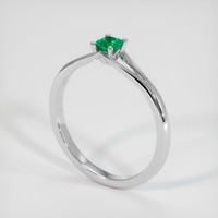 0.25 Ct. Emerald Ring, Platinum 950 2