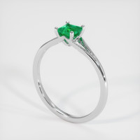 0.52 Ct. Emerald Ring, Platinum 950 2