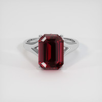 6.74 Ct. Red Almandine Garnet Ring, Platinum 950 1