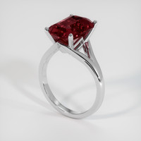 6.74 Ct. Red Almandine Garnet Ring, Platinum 950 2