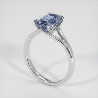 3.14 Ct. Purplish Grey Spinel Ring, Platinum 950 2