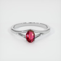 0.63 Ct. Ruby Ring, Platinum 950 1