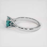 1.15 Ct. Greenish Blue Sapphire Ring, Platinum 950 4