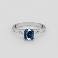 1.27 Ct. Blue Sapphire Ring, Platinum 950 1