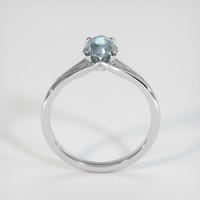 0.69 Ct. Greenish Blue Sapphire Ring, Platinum 950 3