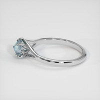 0.69 Ct. Greenish Blue Sapphire Ring, Platinum 950 4