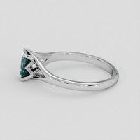 0.52 Ct. Bluish Green Sapphire Ring, Platinum 950 4