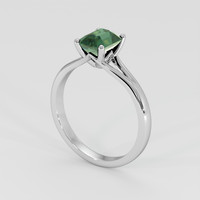 2.62 Ct. Bluish Green Sapphire Ring, Platinum 950 2