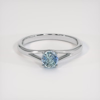 0.59 Ct. Greyish Blue Sapphire Ring, Platinum 950 1