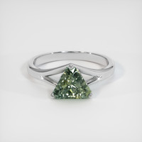 1.23 Ct. Green Sapphire Ring, Platinum 950 1