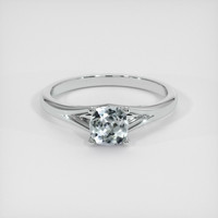 0.59 Ct. Greyish Blue Sapphire Ring, Platinum 950 1