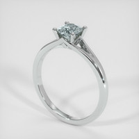 0.59 Ct. Greyish Blue Sapphire Ring, Platinum 950 2