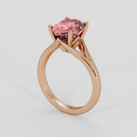3.44 Ct. Pink Tourmaline Ring, 14K Rose Gold 2