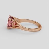 3.44 Ct. Pink Tourmaline Ring, 14K Rose Gold 4
