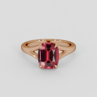 2.14 Ct. Purplish Red Rubellite Tourmaline Ring, 14K Rose Gold 1