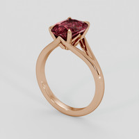 2.14 Ct. Purplish Red Rubellite Tourmaline Ring, 14K Rose Gold 2