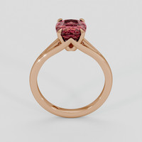 2.14 Ct. Purplish Red Rubellite Tourmaline Ring, 14K Rose Gold 3