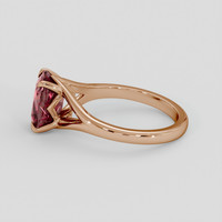 2.14 Ct. Purplish Red Rubellite Tourmaline Ring, 14K Rose Gold 4