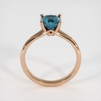 1.69 Ct. Greenish Blue Sapphire Ring, 14K Rose Gold 3