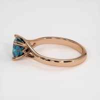 1.69 Ct. Greenish Blue Sapphire Ring, 14K Rose Gold 4