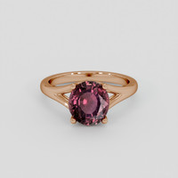 2.15 Ct. Pinkish Brown Sapphire Ring, 14K Rose Gold 1
