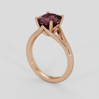 2.15 Ct. Pinkish Brown Sapphire Ring, 14K Rose Gold 2