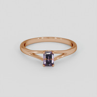 0.44 Ct. Pinkish Purple Spinel Ring, 18K Rose Gold 1